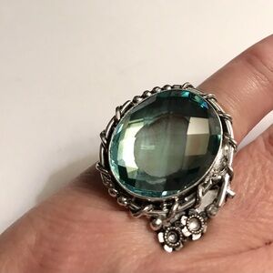Aquamarine 925 Sterling Silver Ring